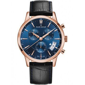 Часы наручные мужские Claude Bernard 01002 37R BUIR, кварцевый хронограф, с датой и тахиметром