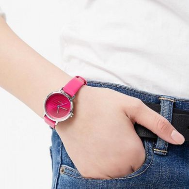 Часы наручные женские DKNY NY2674 кварцевые с розовым кожаным ремешком, США