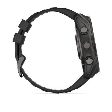 Смарт-часы Garmin Fenix 8 &ndash; 51 мм, AMOLED, сланцево-серые с черным силиконовым ремешком
