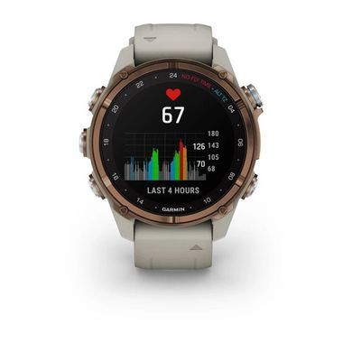 Смарт-часы Garmin Descent Mk3i - 43 мм, бронзовый титан PVD, силиконовый ремешок французского серого цвета + трансивер Descent T2
