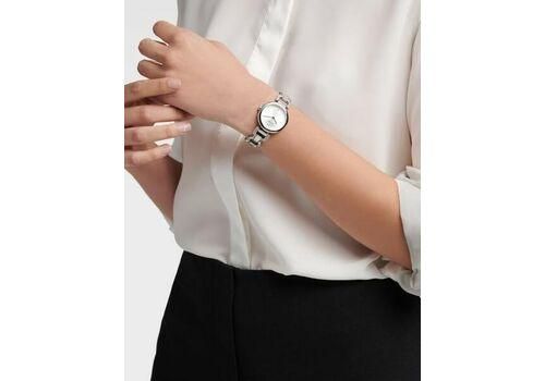 Часы наручные женские DKNY NY2849 кварцевые, браслет с фианитами, серебристые, США