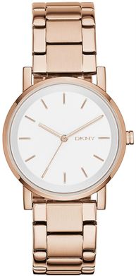 Часы наручные женские DKNY NY2344 кварцевые, на браслете, цвет розового золота, США