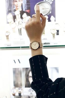 Часы наручные женские DKNY NY2344 кварцевые, на браслете, цвет розового золота, США