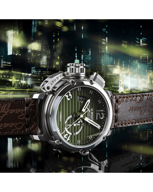 Часы наручные мужские U-BOAT 9604 CHIMERA 46MM SS VERDE S/N:028
