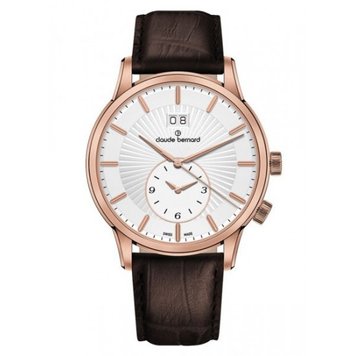 Часы наручные мужские Claude Bernard 62007 37R AIR, кварцевые, большая дата, второй часовой пояс