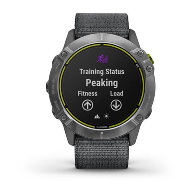 Смарт-годинник Garmin Enduro сірий сталевий корпус, сірий нейлоновий ремінець UltraFit