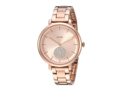 Часы наручные женские FOSSIL ES4438 кварцевые, на браслете, цвет розового золота, США