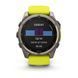 Смарт-годинник Garmin Fenix 8 &ndash; 51 мм, Solar Sapphire, титан з яскраво-жовтим/графітовим силіконовим ремінцем