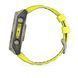 Смарт-годинник Garmin Fenix 8 &ndash; 51 мм, Solar Sapphire, титан з яскраво-жовтим/графітовим силіконовим ремінцем