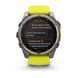 Смарт-годинник Garmin Fenix 8 &ndash; 51 мм, Solar Sapphire, титан з яскраво-жовтим/графітовим силіконовим ремінцем