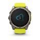 Смарт-годинник Garmin Fenix 8 &ndash; 51 мм, Solar Sapphire, титан з яскраво-жовтим/графітовим силіконовим ремінцем