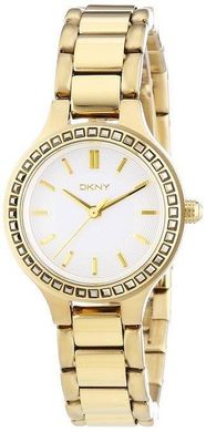 Часы наручные женские DKNY NY2221 кварцевые, с с камнями Swarovski, цвет желтого золота, США