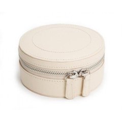 392353 Sophia Round Mini Travel Zip Case WOLF Ivory