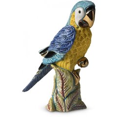 Фігурка/статуетка De Rosa Rinconada Папуга Синій з жовтим (10x14x7) Dr228b-f-37