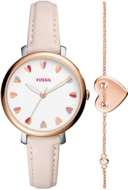 Часы наручные женские FOSSIL ES4351SET кварцевые, кожаный ремешок, США
