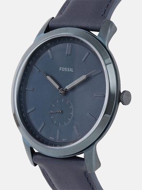 Часы наручные мужские FOSSIL FS5448 кварцевые, ремешок из кожи, синие, США