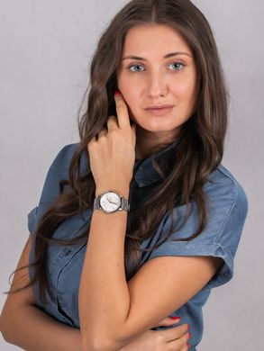 Годинники наручні жіночі DKNY NY2620 кварцові, "міланський" браслет з логотипом, сріблясті, США