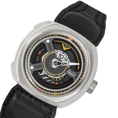 Часы наручные мужские SEVENFRIDAY SF-W1/01 с автоподзаводом, Швейцария (дизайн напоминает циркулярную пилу)