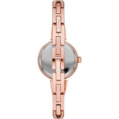 Часы наручные женские DKNY NY2853 кварцевые, с фианитами, цвет розового золота, США