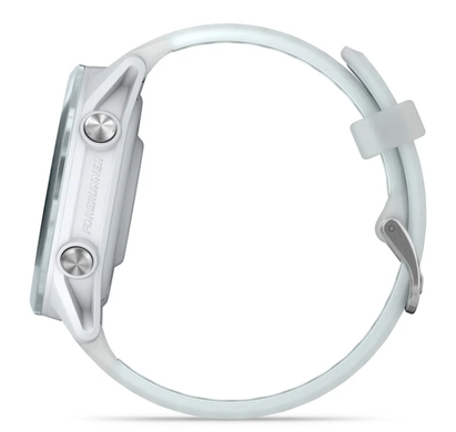 Смарт-часы Garmin Forerunner 570 (42 мм), алюминиевый безель небесно-голубого цвета с бело-голубым ремешком