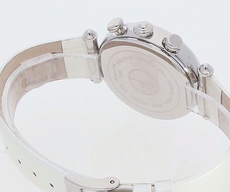 Часы наручные женские Claude Bernard 10215 3 NADN, кварцевый хронограф с датой, белый ремешок из кожи