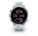 Смарт-часы Garmin Forerunner 570 (42 мм), алюминиевый безель небесно-голубого цвета с бело-голубым ремешком