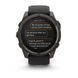 Смарт-годинник Garmin Fenix 8 &ndash; 51 мм, Solar Sapphire, титан з DLC-покриттям Carbon Gray та силіконовим ремінцем чорного/сірого кольору