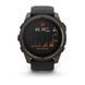 Смарт-годинник Garmin Fenix 8 &ndash; 51 мм, Solar Sapphire, титан з DLC-покриттям Carbon Gray та силіконовим ремінцем чорного/сірого кольору