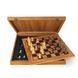 SW43B40H Manopoulos Olive Burl Chessboard 40cm with Staunton Chessmen 3