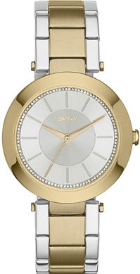 Часы наручные женские DKNY NY2334 кварцевые на браслете, биколорные, США