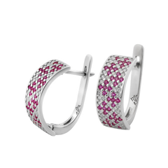 Серебряное кольцо узкий орнамент розовые цветы