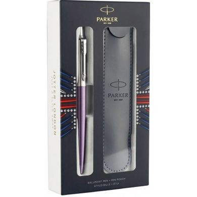 Набор ручек Parker JOTTER 17 Victoria Violet CT BP + чехол в подар.уп. PXMAS18 16 732b18