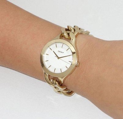 Часы наручные женские DKNY NY2217 кварцевые, браслет-цепочка, золотистые, США
