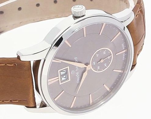 Часы наручные мужские Claude Bernard 64005 3 GIR3, кварц, малая секундная стрелка, светло-коричневый ремешок