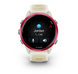 Смарт-часы Garmin Forerunner 570 (42 мм), малиновый алюминиевый безель с ремешком цвета слоновой кости/манго
