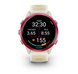 Смарт-часы Garmin Forerunner 570 (42 мм), малиновый алюминиевый безель с ремешком цвета слоновой кости/манго