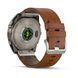 Смарт-годинник Garmin Fenix 8 &ndash; 51 мм, AMOLED Sapphire, титан з DLC-покриттям Carbon Gray та каштановим шкіряним ремінцем