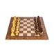 SW43B40J Manopoulos Walnut Burl Chessboard 40cm with wooden Staunton Chessmen in luxury wooden gift box 2