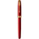 Ручка-ролер Parker SONNET 17 Intense Red GT RB 86 222 з латуні з червоним лаком і позолотою 4