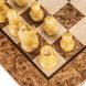 SW43B40J Manopoulos Walnut Burl Chessboard 40cm with wooden Staunton Chessmen in luxury wooden gift box 6