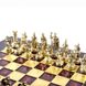 S3CRED Manopoulos Greek Roman Period chess set with gold-bronze chessmen/Red chessboard 28cm 5