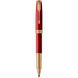 Ручка-ролер Parker SONNET 17 Intense Red GT RB 86 222 з латуні з червоним лаком і позолотою 2