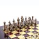 S3CRED Manopoulos Greek Roman Period chess set with gold-bronze chessmen/Red chessboard 28cm 4