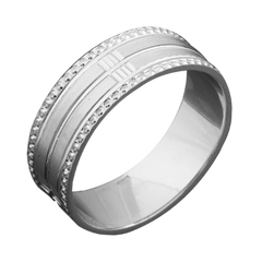Серебряное обручальное кольцо 15