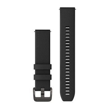 Ремешок Garmin 20 мм для часов Venu, V&iacute;voactive, Forerunner и других черный с металлической фурнитурой