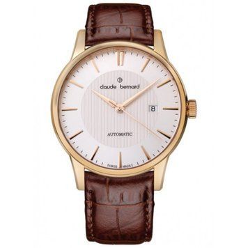 Часы наручные мужские Claude Bernard 80091 37R AIR, автоматика с датой, на кожаном ремешке