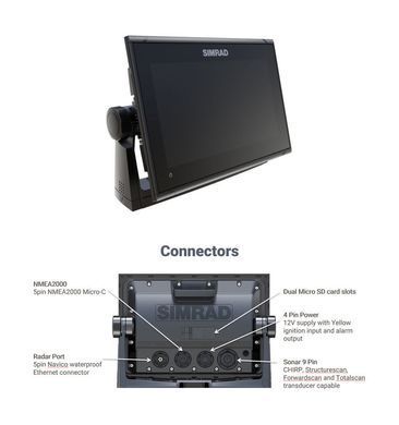 Ехолот-картплотер Simrad GO 9 XSE ROW з 9-дюймовим трансд'юсером Active Imaging 3-in-1