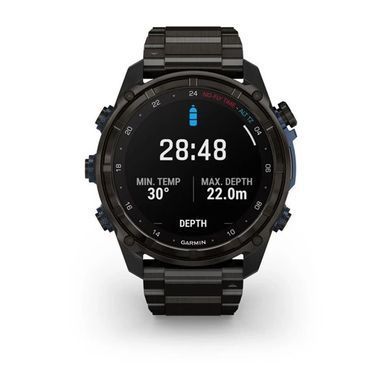 Смарт-годинник Garmin Descent Mk3i - 51 мм, титан Carbon Grey DLC з титановим браслетом