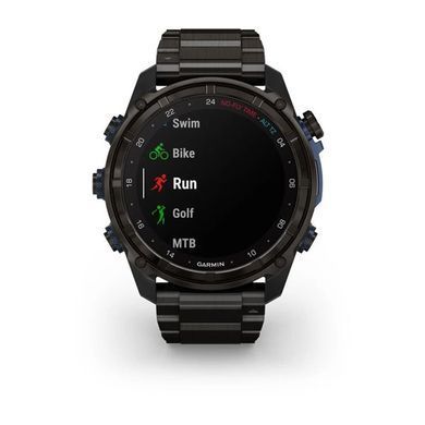 Смарт-годинник Garmin Descent Mk3i - 51 мм, титан Carbon Grey DLC з титановим браслетом