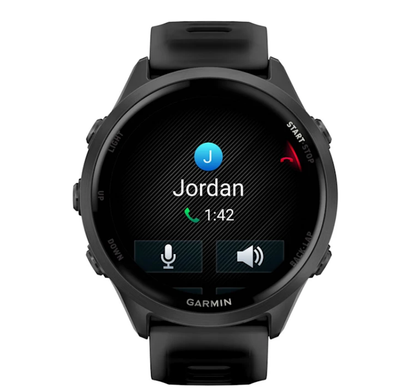 Смарт-часы Garmin Forerunner 570 (47 мм), алюминиевый безель сланцево-серого цвета с черным ремешком